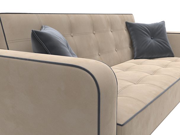 Диван-книжка Тур Велюр бежевый - Вид 4