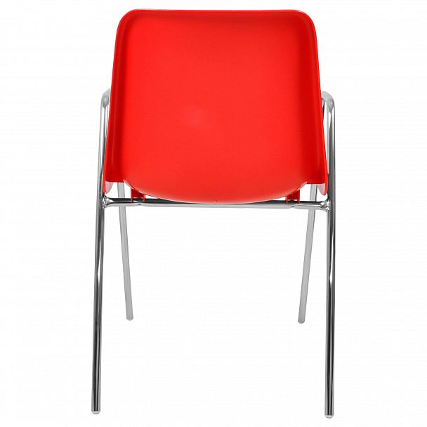 Стул Vicenza (4 высокие ножки c подлокотниками), каркас Хром, красный, стопируемый - Вид 4