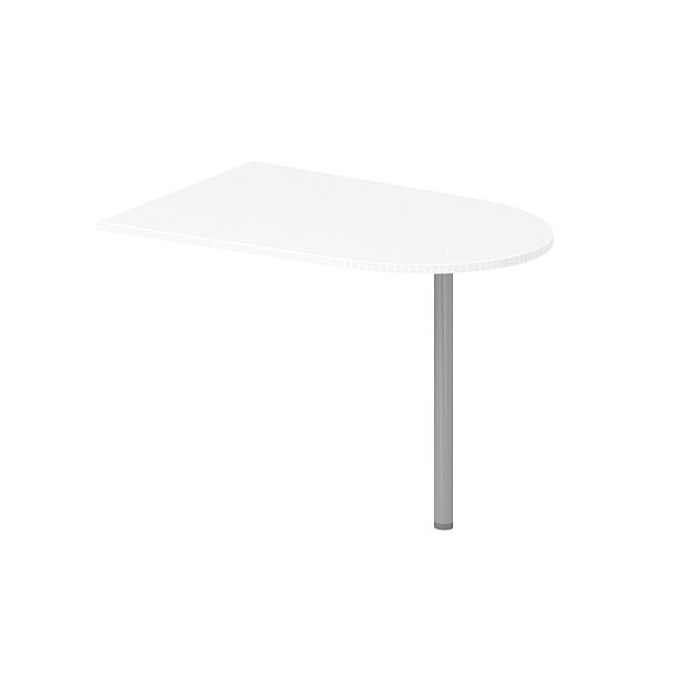 Столы приставные "Компьютерные столы"  ПК-АРМ-СТП110Х75-В2-1068 белый шагрень - Вид 1