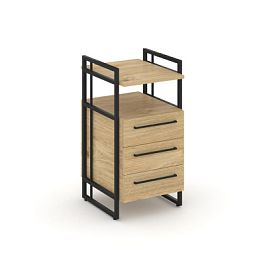 Rift Direct Тумба приставная RF.TPRR-001 Тиквуд Светлый/Металл Черный 424*500*821 - Фото предпросмотра