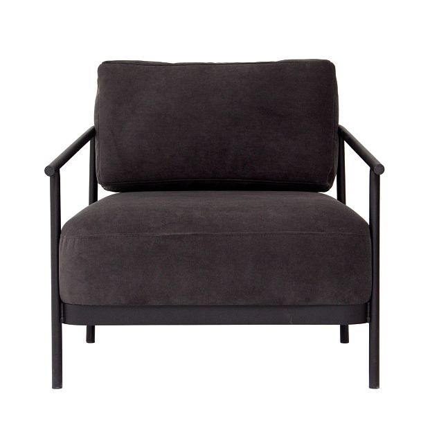 Кресло лофт Tоко, велюр Teddy 020, каркас черный муар - Вид 6