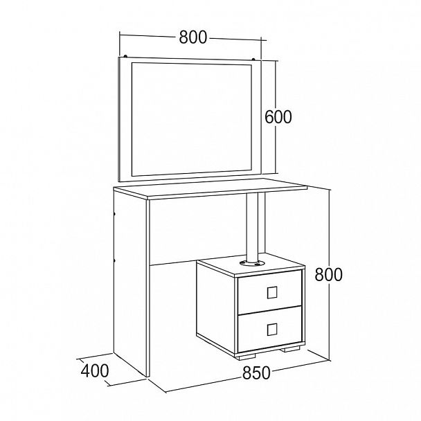 Стол туалетный "Ольга 17" - Вид 2