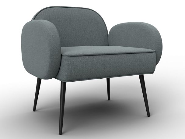 Кресло Лига-086 Рогожка серый - Вид 1