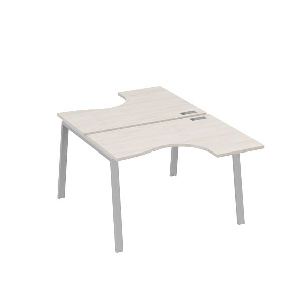 Рабочая станция каркас TRE столы Классика (2х120) A4 А4 Б3 180  БП дуб / металлокаркас серый - Вид 1