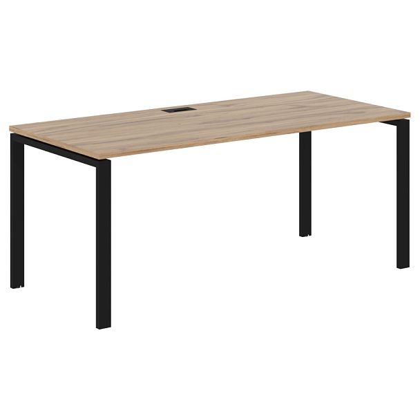 Стол прямой EUST 1780 Дуб Денвер светлый/Черный 1760х800х750 EDIS - Вид 1
