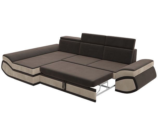 Диван угловой Лига-032 левый угол Велюр коричневый - Вид 7