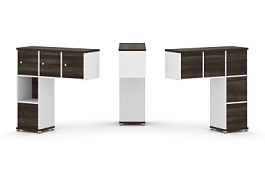 Concept Надставка низкая CN.ONN-006 Дуб Мали/Белый Бриллиант/Металл Белый 1099*365*1130 - Фото предпросмотра