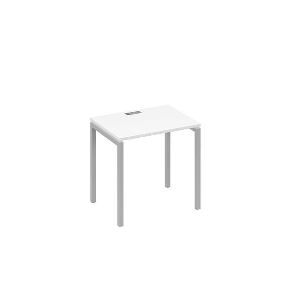 Стол письменный на металлокаркасе DUE A4 А4 Б2 001 БП белый премиум / металлокаркас серый - Вид 1