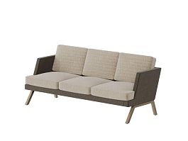 Aldo Диван трёхместный ALD-03L Сан 03/Сан 06/Металл Капучино 2010*875*890 - Фото предпросмотра