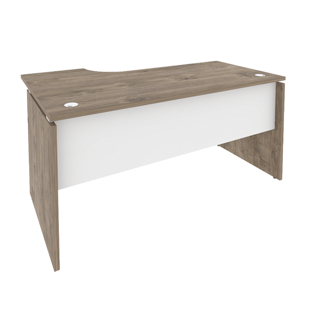 Onix Стол эргономичный правый O.SA-1 (R) Тиквуд темный/Белый бриллиант 1580*980*750 (720/460) - Вид 1