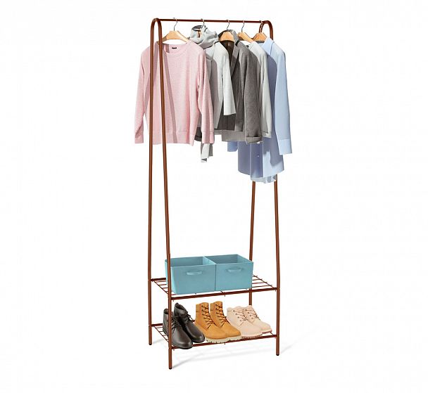 Вешалка гардеробная Sheffilton SHT-WR18 медный металлик/черный - Вид 1