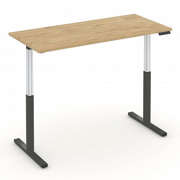Стол электроподъемный "MOVE UP" MV.SE-4.7 Антрацит металл /  Тиквуд Светлый - Вид 3