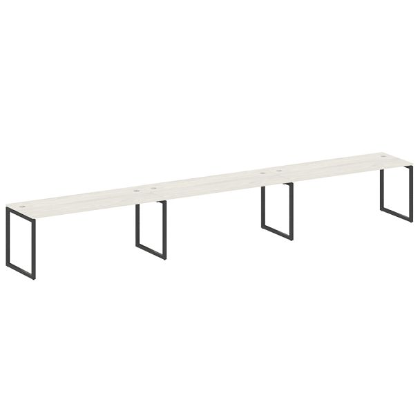 Metal System Quattro Р. ст. на 3 раб. места на О-образном м/к 40БО.СМ-3.5 Дуб наварра/Антрацит металл 5400*720*750 - Вид 1