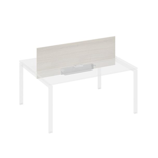 Экран настольный фронтальный для стола 160 с двумя кабель-каналами A4 А4 Б 848 БП дуб / металлокаркас серый - Вид 1