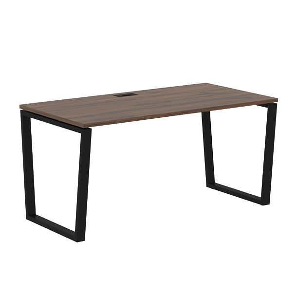 Стол прямой EVST 1580 Дуб Денвер тёмный/Черный 1560х800х750 EDIS - Вид 1