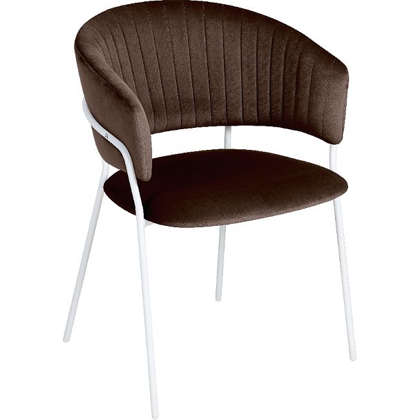 Комплект кухонных стульев Даксон коричневый велюр/белый, 4 шт. - Вид 3