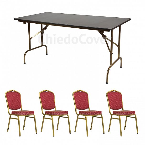 Обеденная группа стол Лидер 1, 4 стула Хит 20мм - Вид 2