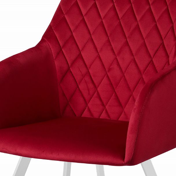 Кресло поворотное Барли, Confetti bordo/белый - Вид 7