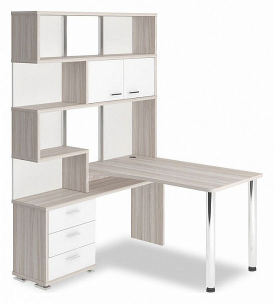 Стол компьютерный Домино СР-420/130 Карамель/Белый левый - Вид 1