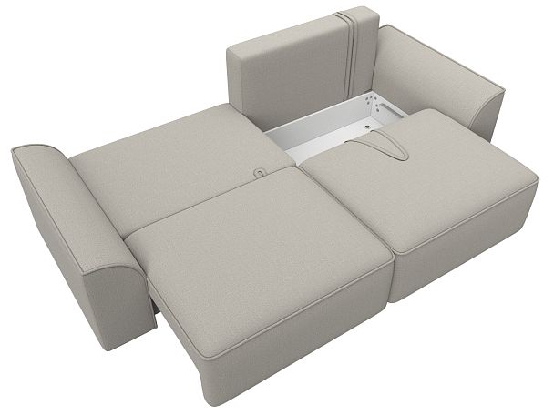 Диван прямой Лига-048 НПБ Рогожка бежевый - Вид 9