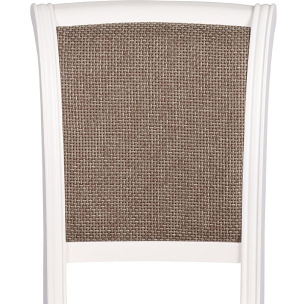 Стул деревянный с мягким сиденьем Арктос Белый/Коричневая рогожка - Вид 7