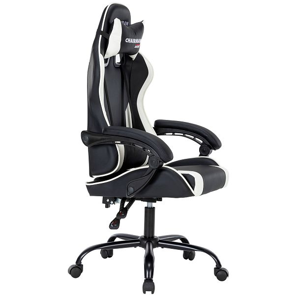 Кресло CHAIRMAN CH41, экокожа, черный/белый - Вид 3