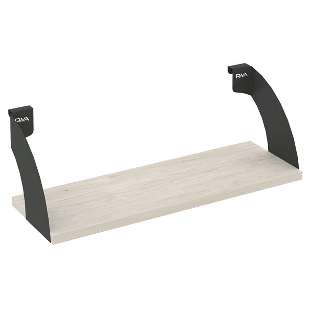 Навесные полки. Кронштейны+ЛДСП полка 600мм MAN-41-6 Денвер светлый/Антрацит металл 600*220*200 - Вид 1