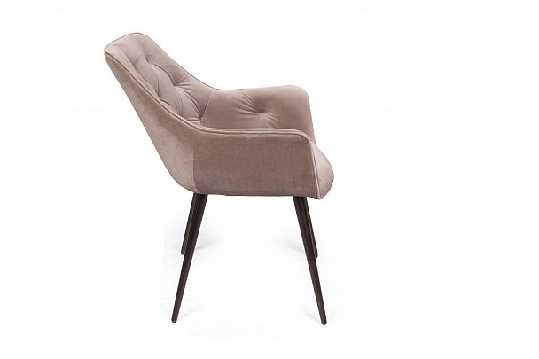 Стул поворотный 90 градусов, функция возврата, антишум Archi, бархат бежевый 5, опора конус - Вид 3