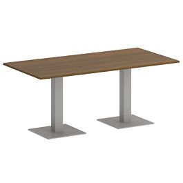 Home Office Стол прямоугольный VR.SP-5-180.2 Орех/Серый металл 1800*900*750 - Фото предпросмотра