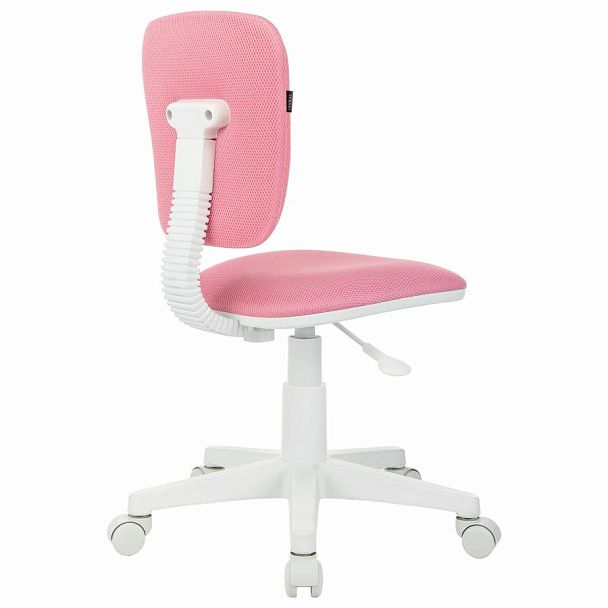 Кресло детское BRABIX "Joy MG-204W", без подлокотников, пластик белый, ткань TW, розовое, 533011 - Вид 6