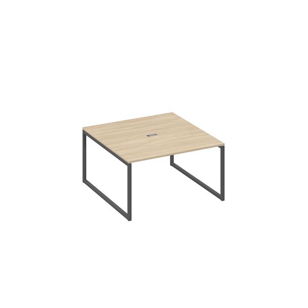 Переговорный стол 140 на металлокаркасе QUATTRO A4 А4 Б4 135 БП дуб скандинавский / металлокаркас антрацит - Вид 1