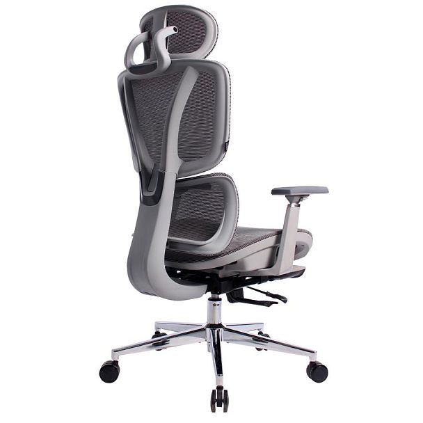 Кресло BRABIX PREMIUM "Evolution ER-700", подножка, слайдер, синхромеханизм, сетка, серое, 532948 - Вид 4