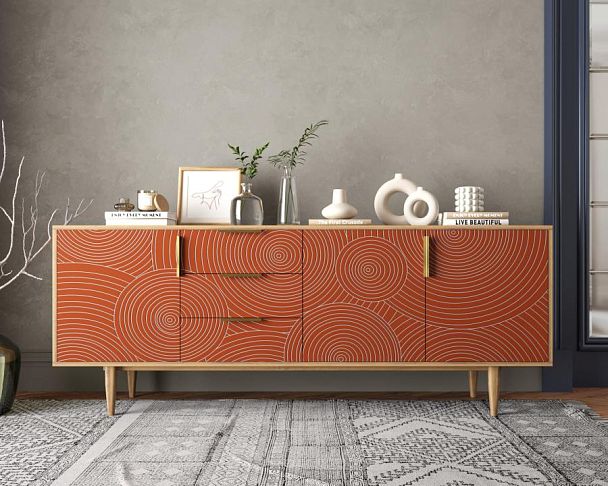 Комод Line удлиненный R25/red - Вид 5