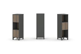 Style Project Набор стеллажа 2-х сторон., 3 яр. SN.NSD-311 Антрацит/Вяз Благородный/Металл Антрацит - Фото предпросмотра