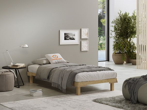 Кровать - подиум деревянная Канапе 800*2000, береза, цвет натуральный - Вид 4