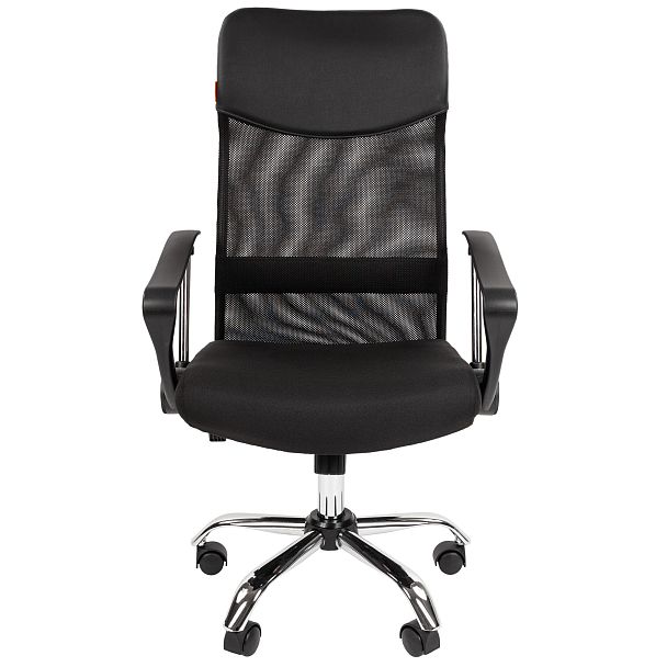 Кресло CHAIRMAN 610, ткань стандарт/сетчатый акрил, черный - Вид 2