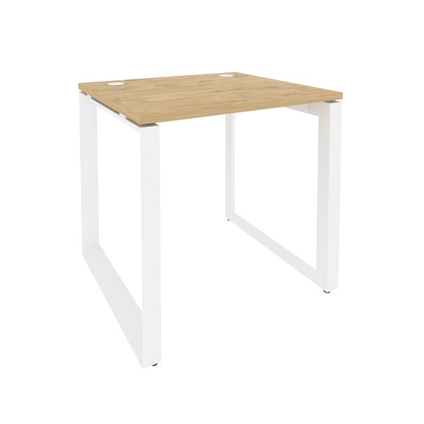 Onix Стол рабочий на О-образном м/к O.MO-SP-0.7 Тиквуд светлый/Белый металл 780*720*750 - Вид 1