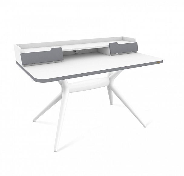 Стол рабочий Sheffilton SHT-TU30-2/TT31 120/65 ЛДСП белый/белый шагрень/серый - Вид 2