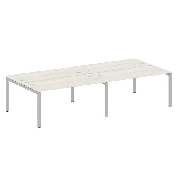 Metal System Quattro Р. ст. на 4 раб. места на П-образном м/к 50БП.СМ-4.4 Дуб наварра/Серый металл 3200*1475*750 - Вид 1