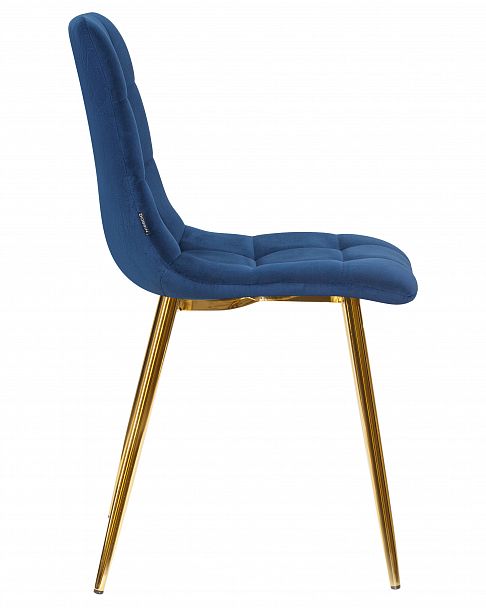 Стул обеденный DOBRIN ALEX (золотые ножки, темно-синий велюр (V108-67)) - Вид 3