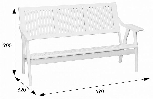 Скамья Массив - Вид 4