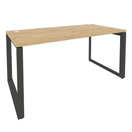 Onix Стол рабочий на О-образном м/к O.MO-SP-4.8 Тиквуд светлый/Антрацит металл 1580*800*750 - Фото предпросмотра