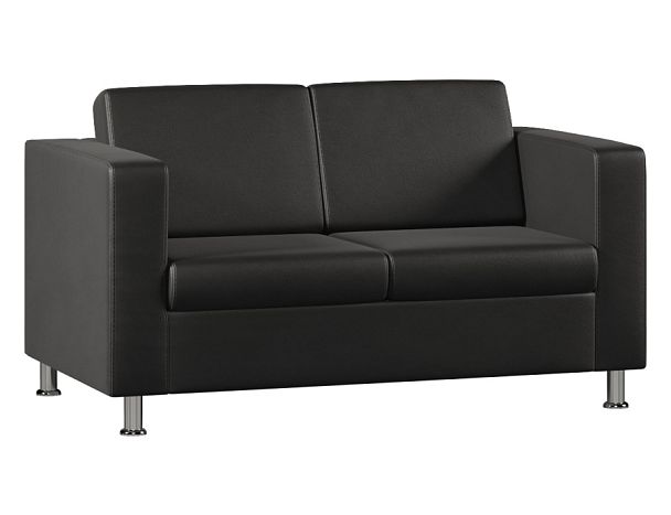 Диван Everprof Felix двухместный Экокожа Черный - Вид 1