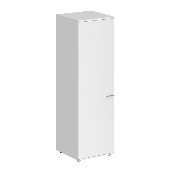 Гардероб Sigma 600х600х1955, з.ст HDF, левый / корпус: белый; фасад: белый - Вид 1