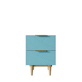 Тумбочка с двумя ящиками Line LN07/GR1/blue - Фото предпросмотра