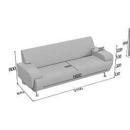 (kle5-d3) Диван Клерк 5 тройной - Фото предпросмотра