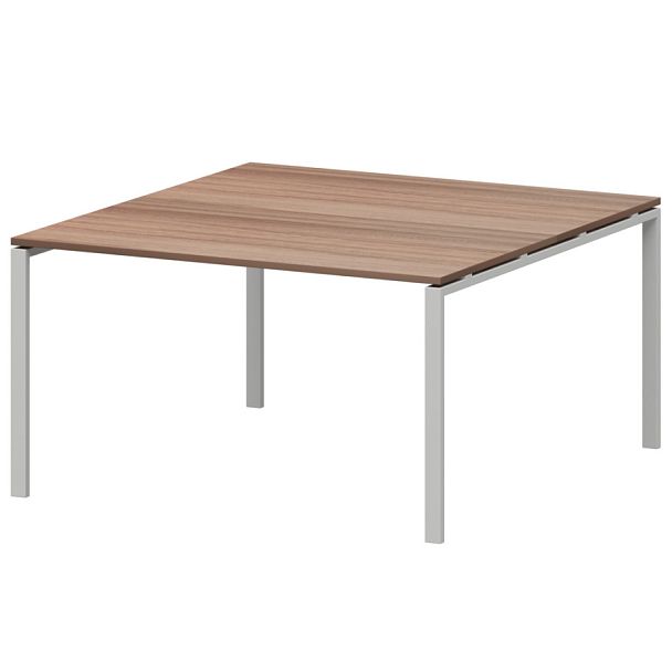 Стол переговорный на металлокаркасе АМП-003.123 Темный шимо/Белый 1400x1236x760 Арго-М - Вид 1