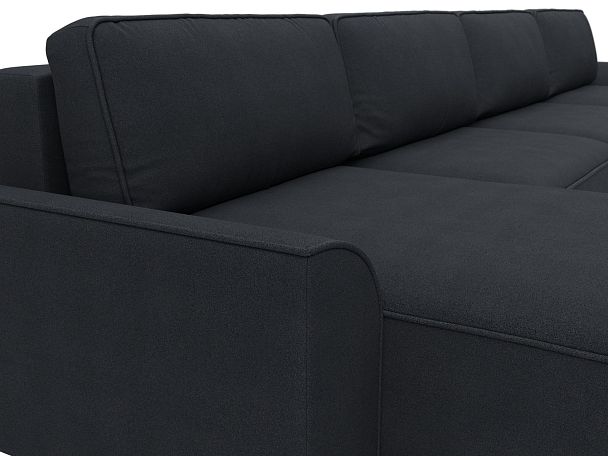 Диван п-образный Лига-048 НПБ лонг Замша серый - Вид 4