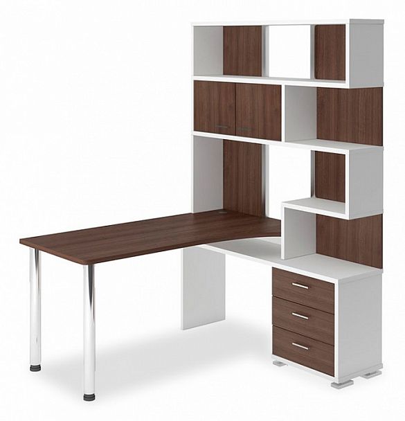 Стол компьютерный Домино СР-420/150 Белый/Шамони правый - Вид 1