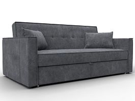 Диван прямой Лига-104 (160) Велюр серый - Фото предпросмотра